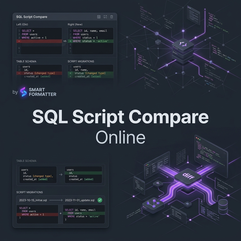 SQL Script Compare Online | Find Database Schema Diffs