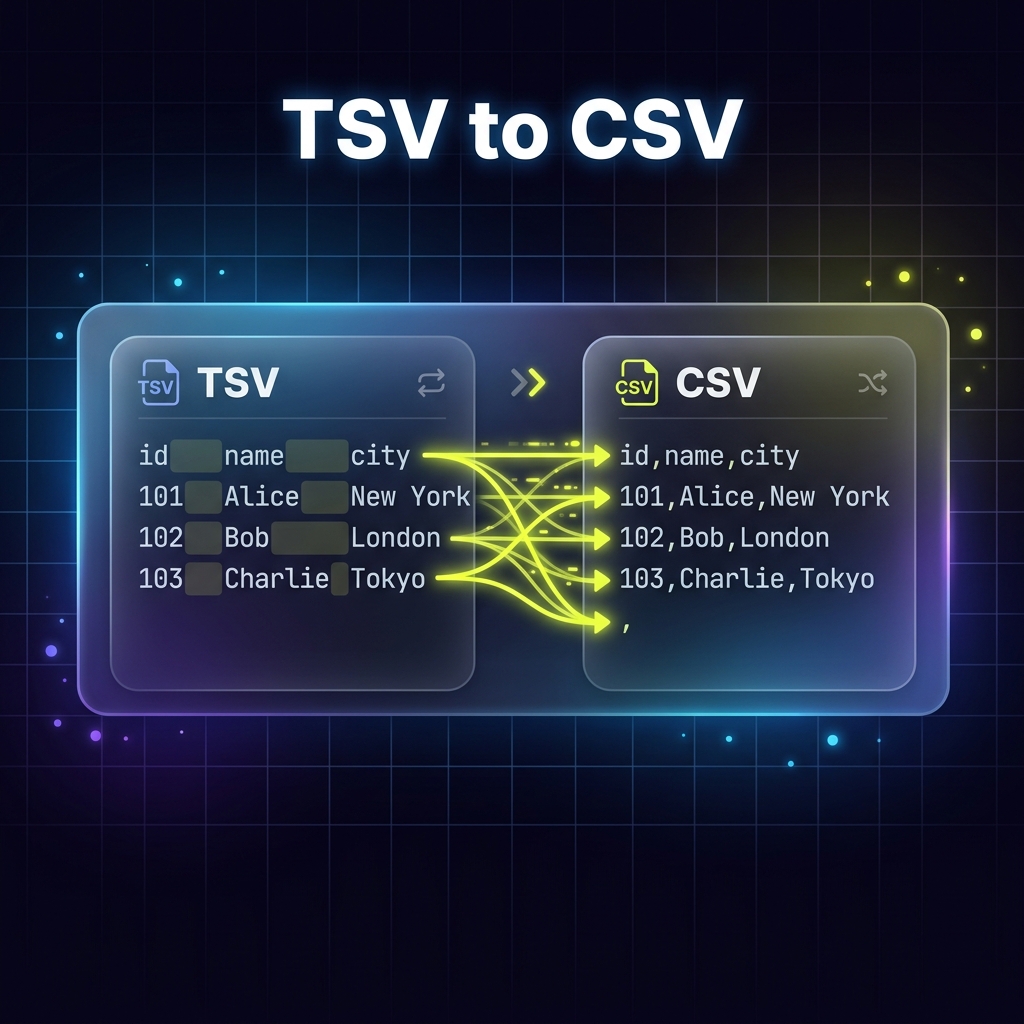 Convert TSV to CSV Online (Free, Fast & Secure Converter)